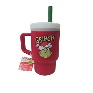 Grinch My 1st Tumbler 9oz Holiday Drink Cup with Handle and Straw